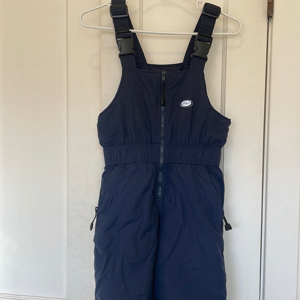 Llbean sm/8 kid’s snow bibs